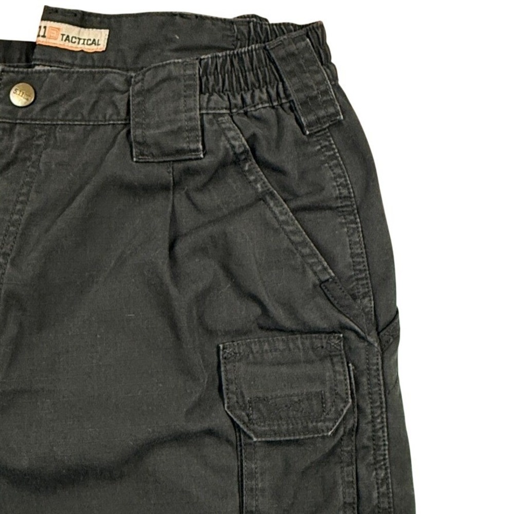 5.11 Tactical Mens Black Cotton Canvas Cargo Pants Workwear Hiking 74251 34x30